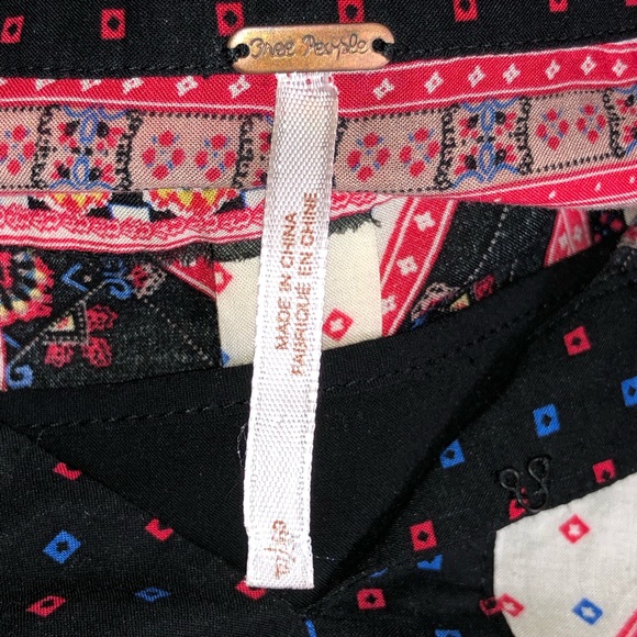 Free People Peace Maker Black Combo Dress Fishtail - Picture 8 of 8